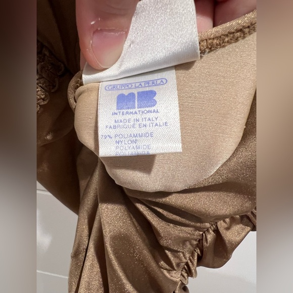 Vintage La Perla brown macrame ruched dress - Picture 6 of 10